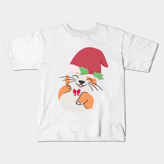 Cat In Hat Kids T-Shirt by AlpanaRaiArts